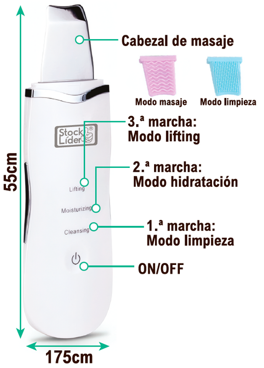 Limpiador Facial Ultrasónico – Piel Limpia, Suave y Radiante Desde el Primer Uso