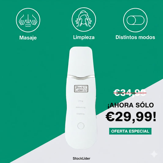 Limpiador Facial Ultrasónico – Piel Limpia, Suave y Radiante Desde el Primer Uso