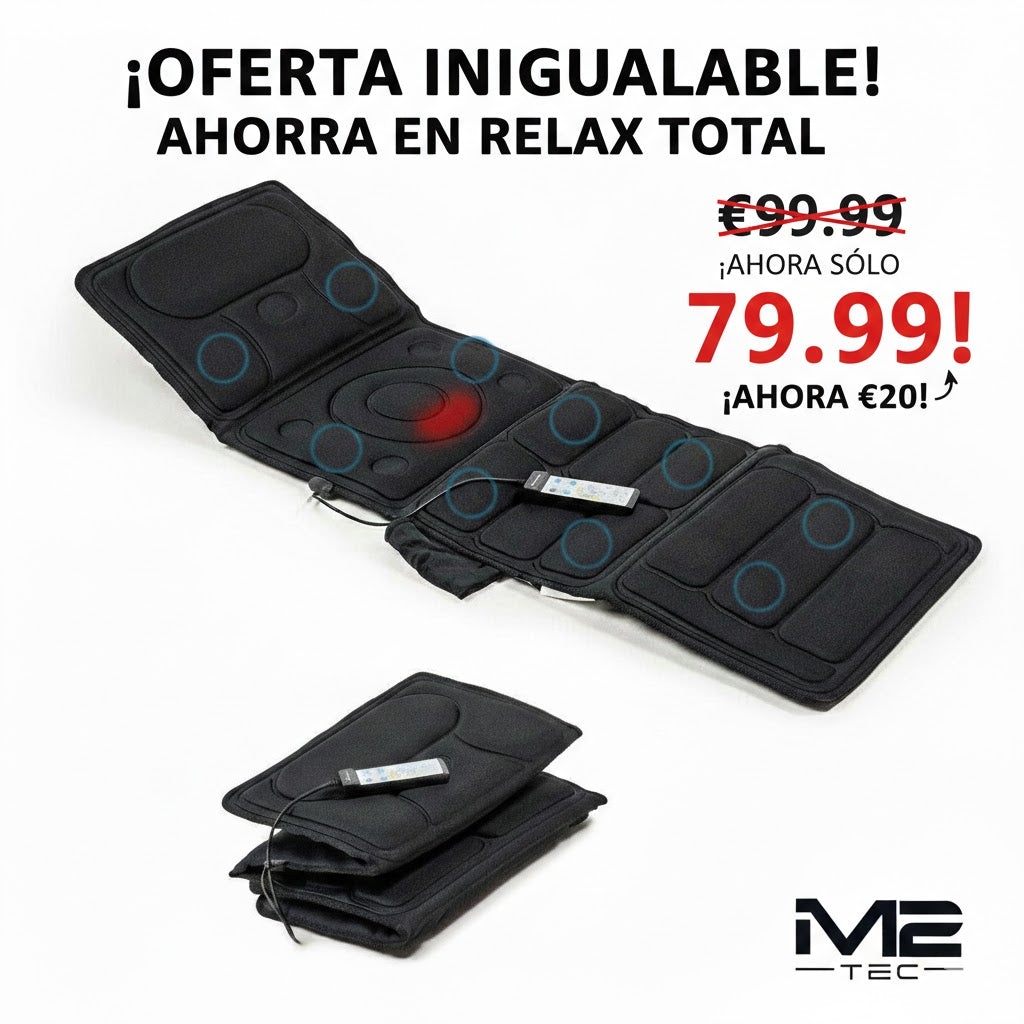 Colchón de Masaje por Vibración – Relajación Integral para Todo el Cuerpo
